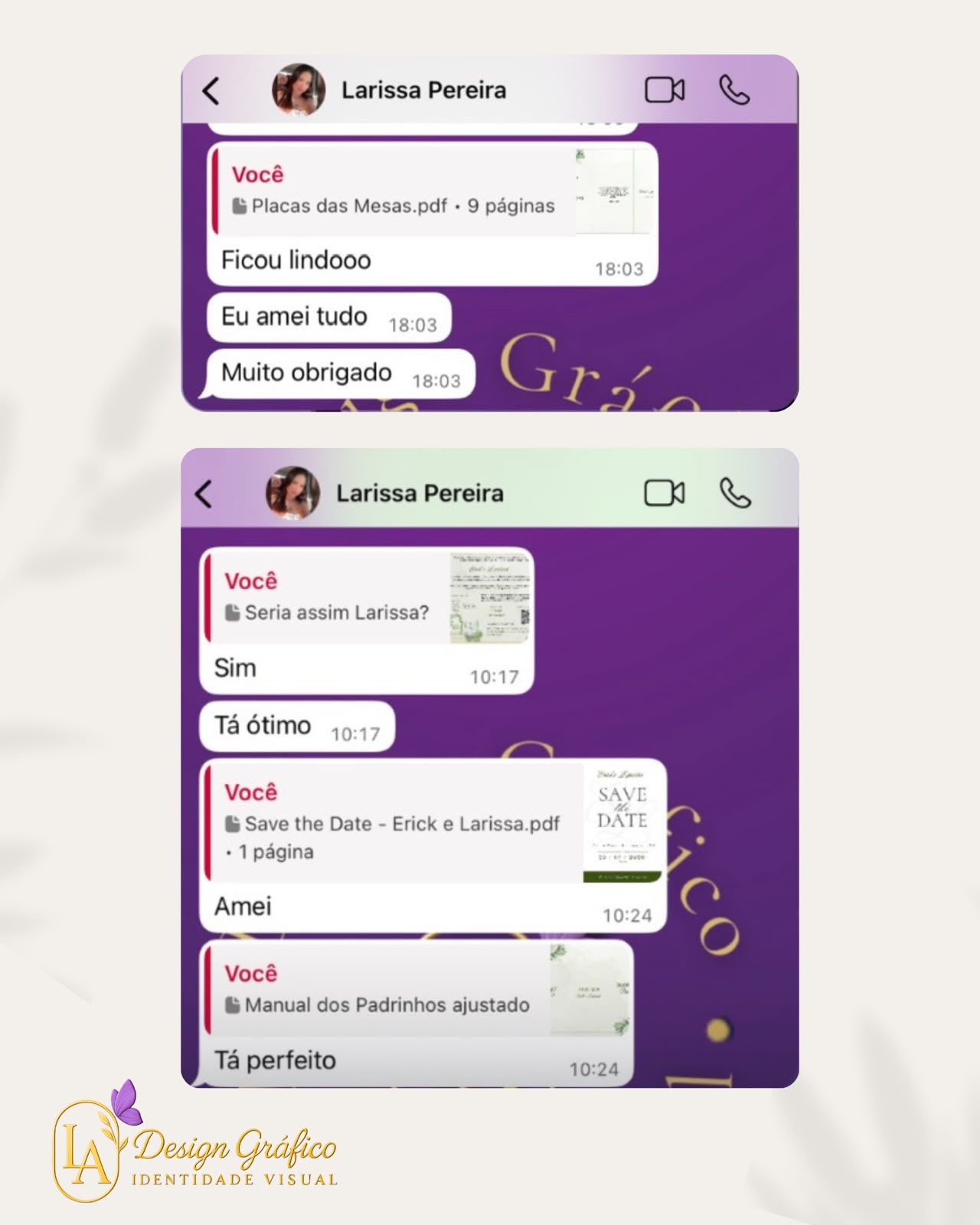 Depoimento de cliente 4 — La Design Gráfico