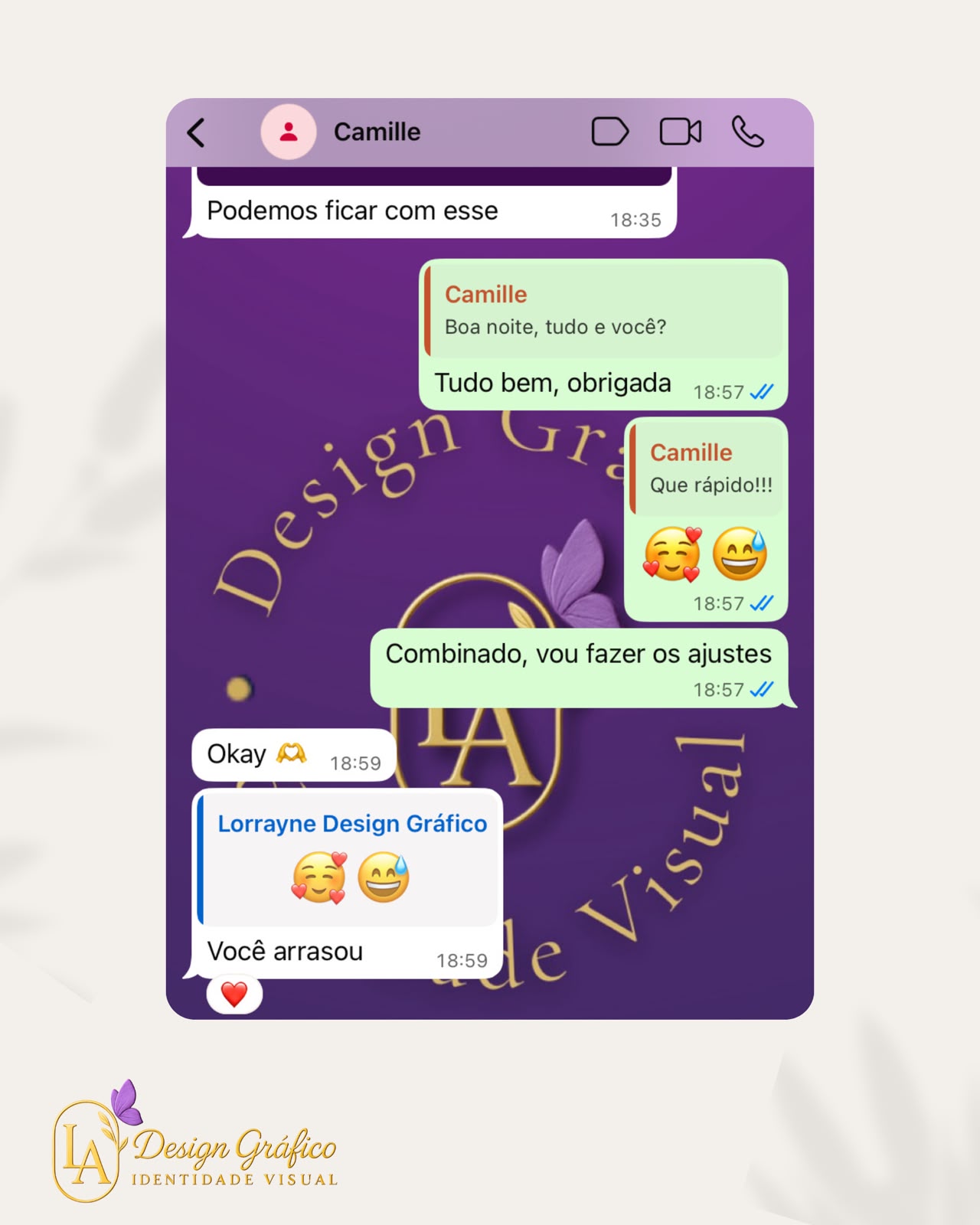 Depoimento de cliente 6 — La Design Gráfico