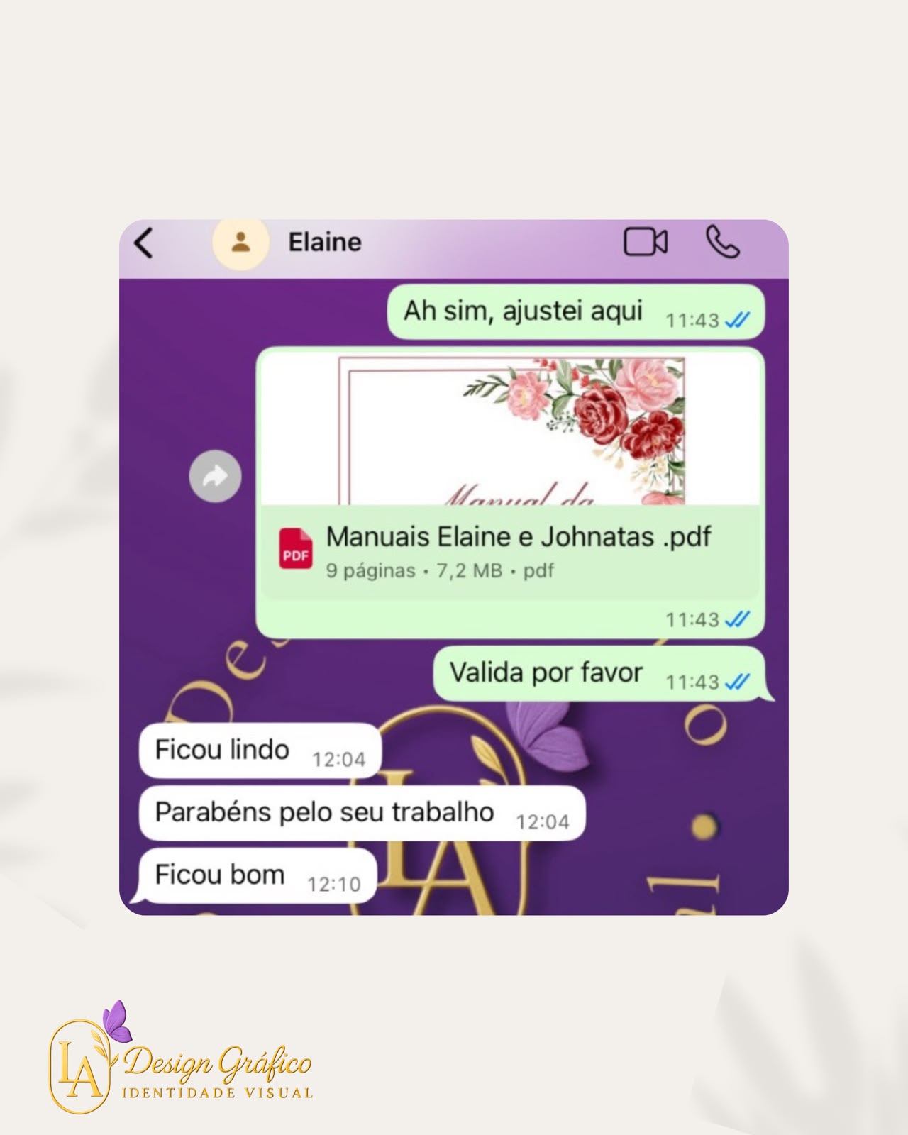Depoimento de cliente 9 — La Design Gráfico