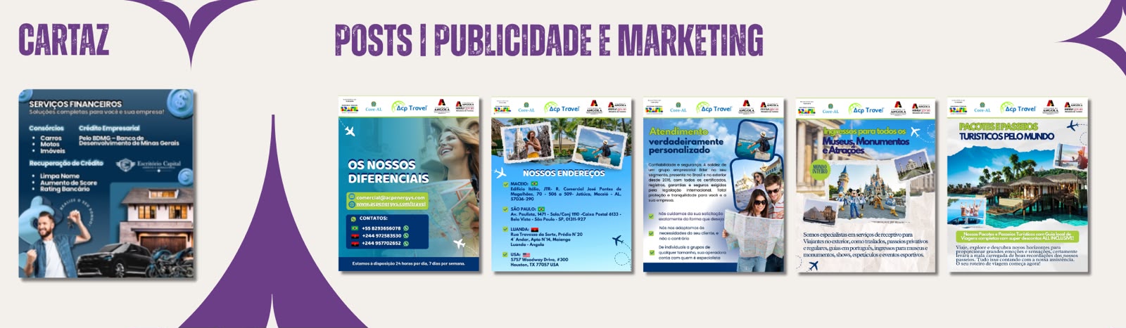 Cartazes, Posts e Publicidade — portfólio La Design Gráfico