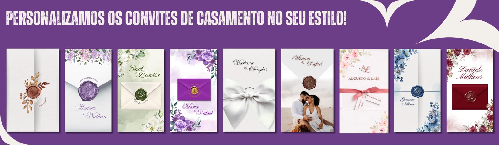 Convites de Casamento — portfólio La Design Gráfico